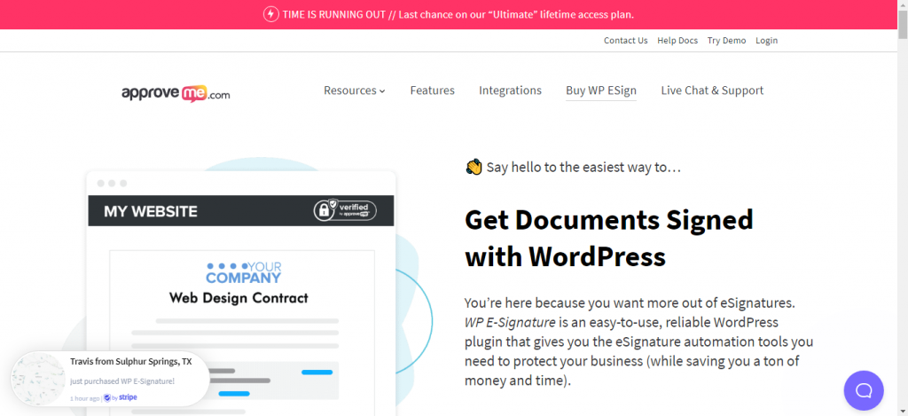 Digital E-Signature plugin for WordPress.