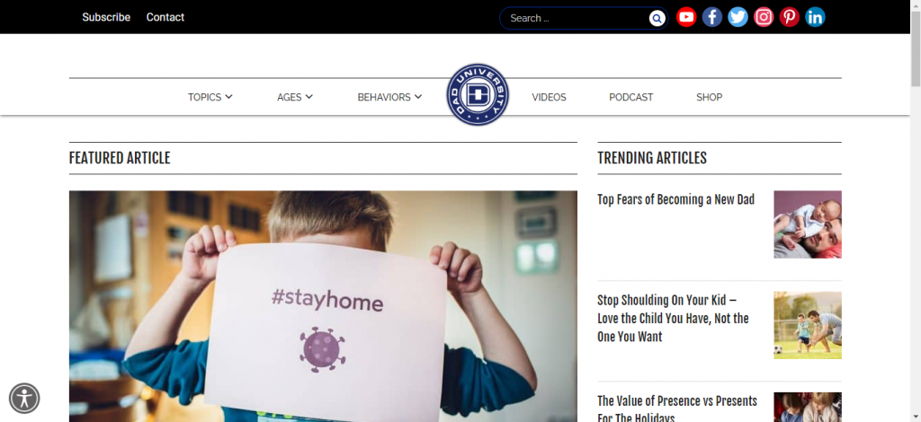 Blog cum podcast website for fatherhood education.