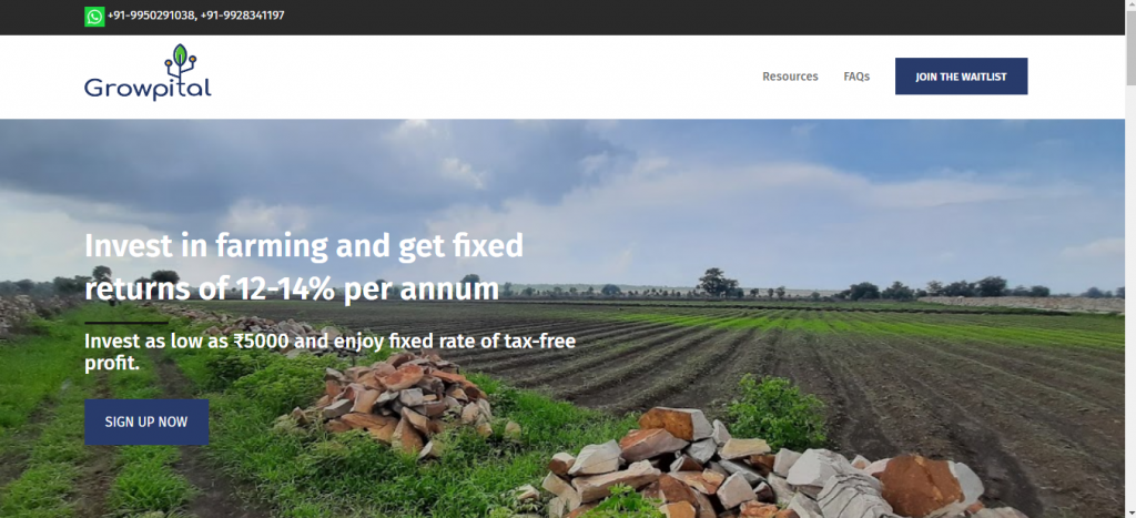 Online Investment Platform for Farming.